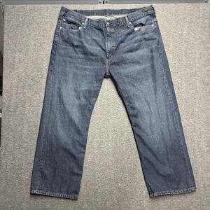 Levi’s 569 Men’s Loose Straight Wide Leg Jeans Men's 44x30 Blue Dark Wash Cotton